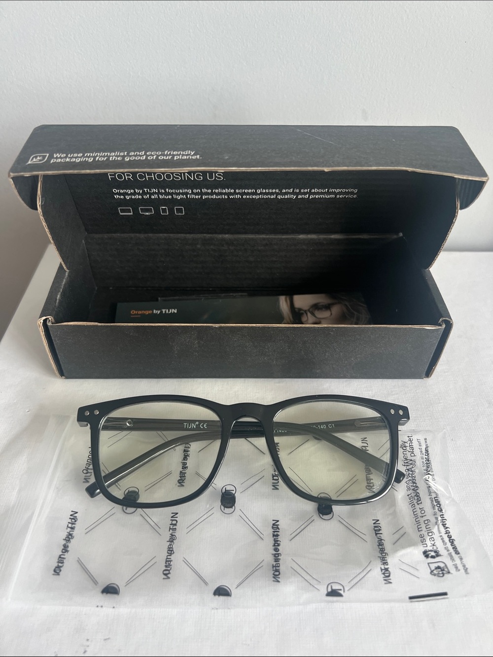 Black Blue-Light Blocking Glasses for Women or Men